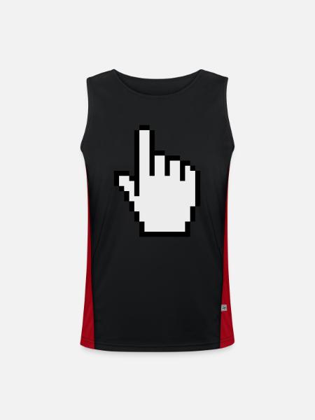 pointer / cursor - Men's Functional Contrast Tank Top - black/red