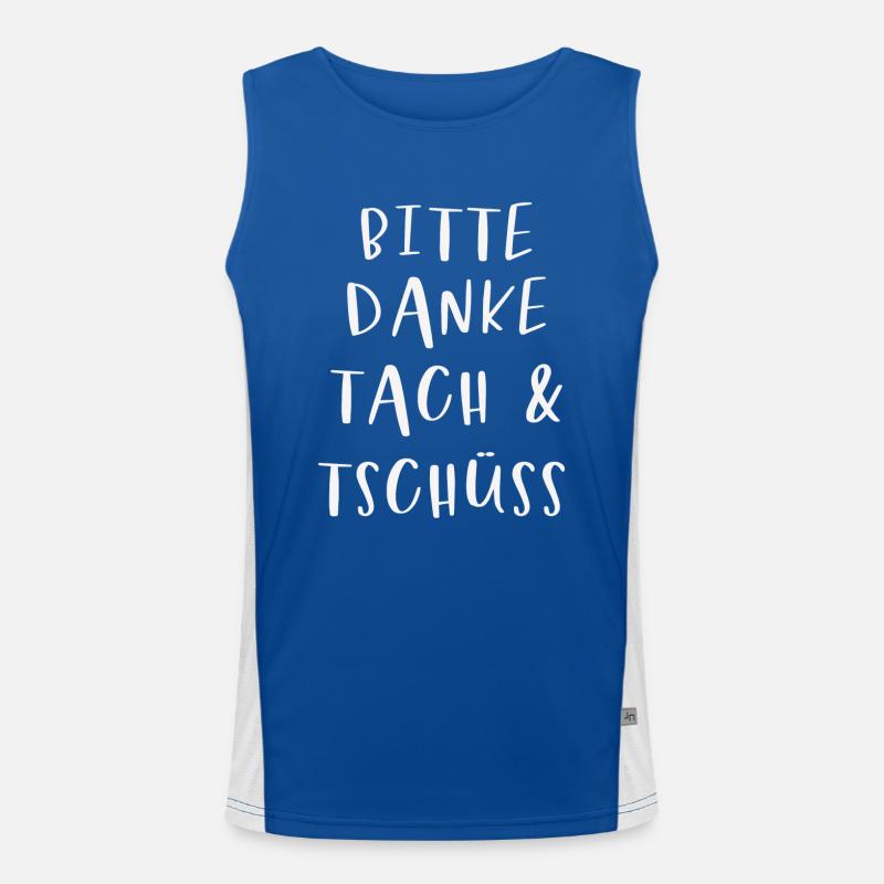 Bitte & Danke Funktionelles Kontrast-Tank Top für Männer 