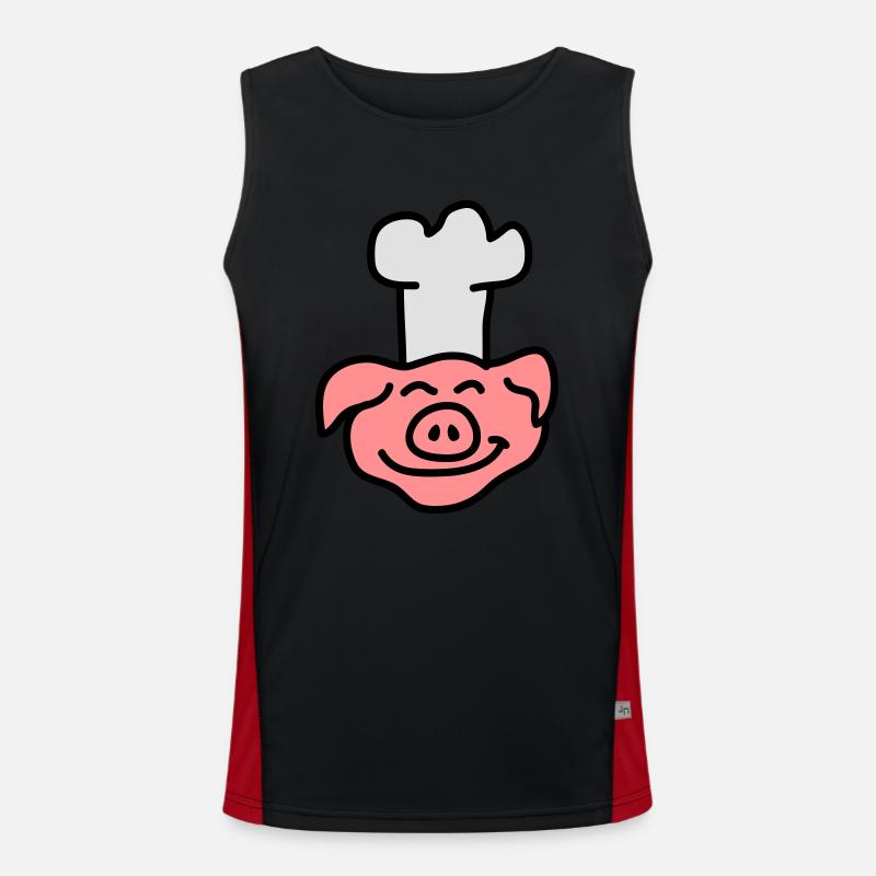 Pig Chef Head Débardeur respirant contrasté Homme 