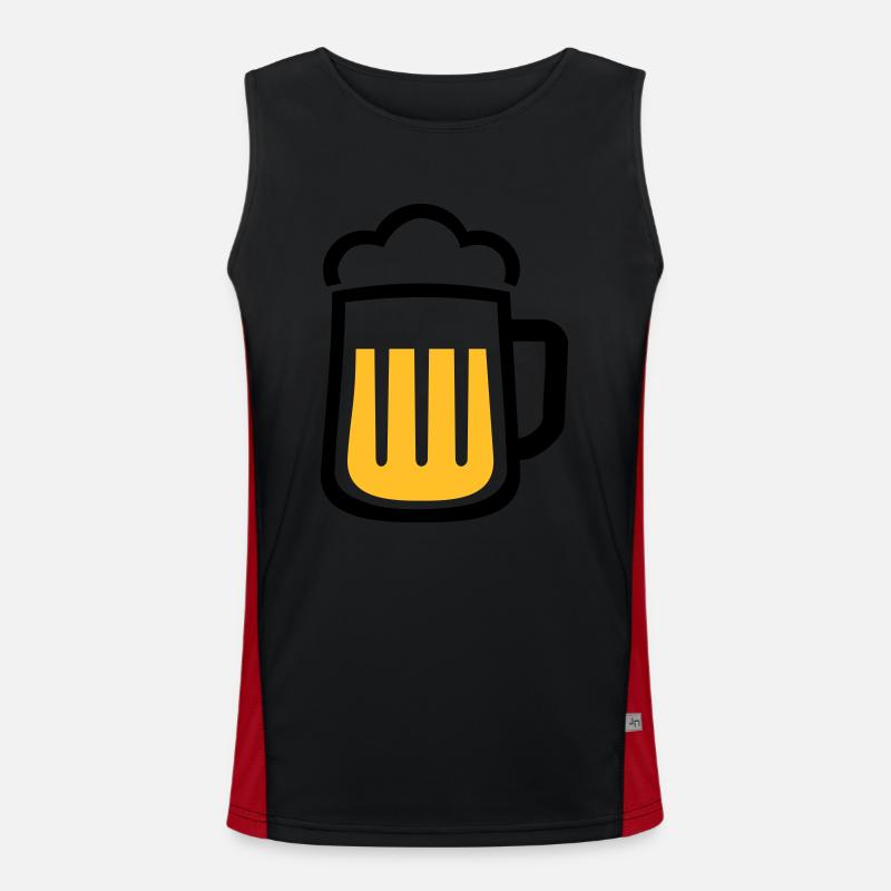 Beer - Men's Functional Contrast Tank Top  - black/red