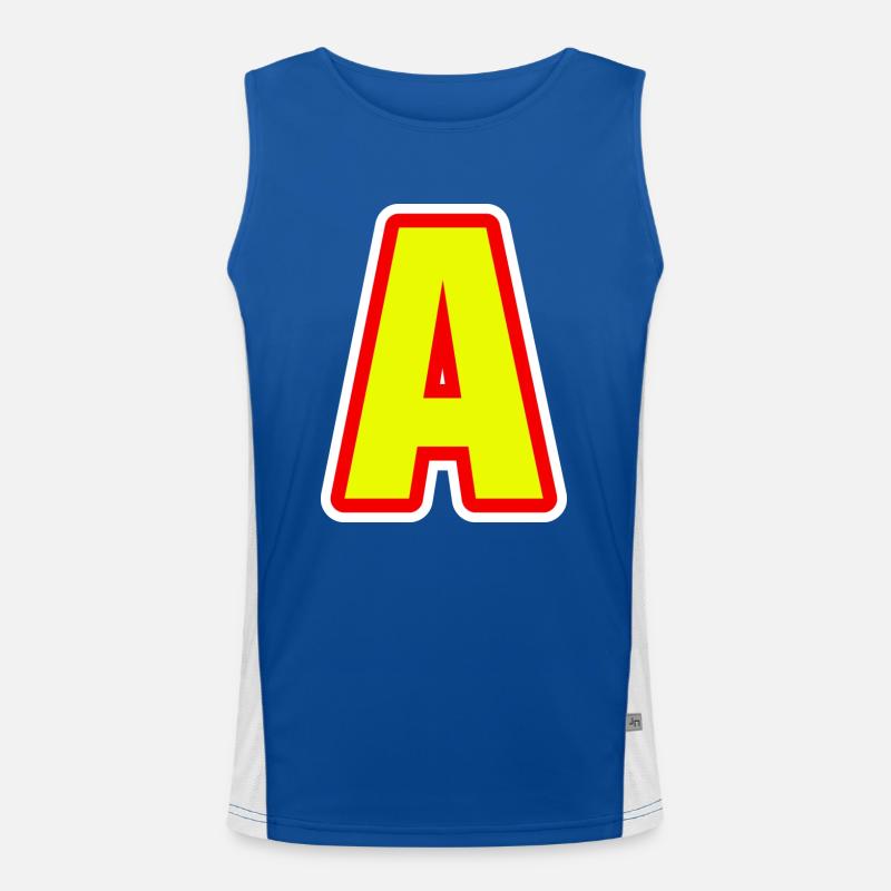Alphabet, Buchstabe A Funktionelles Kontrast-Tank Top für Männer 