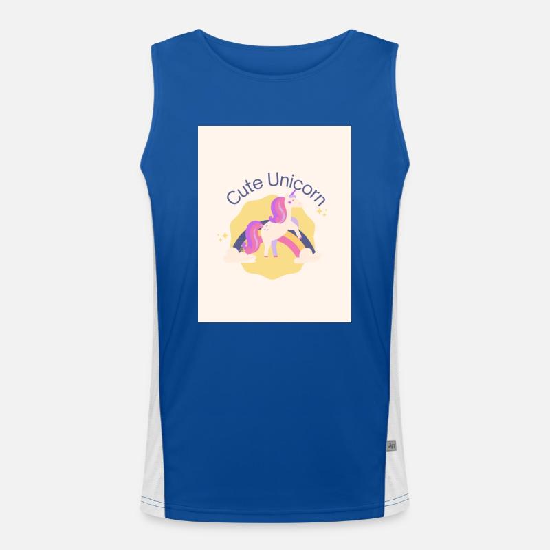 Süßes Einhorn Funktionelles Kontrast-Tank Top für Männer 
