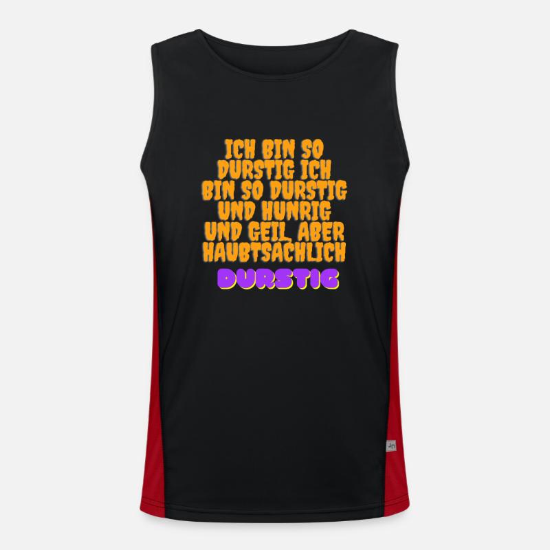 Durstig Funktionelles Kontrast-Tank Top für Männer 
