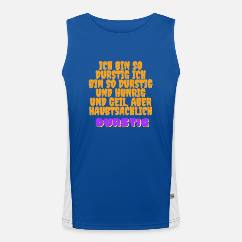 Durstig Funktionelles Kontrast-Tank Top für Männer 