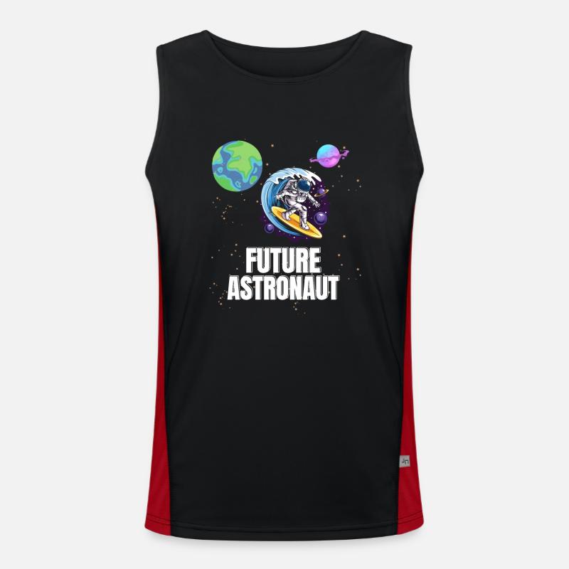 Surfing Planet Surfer Future Astronaut Men's Functional Contrast Tank Top 