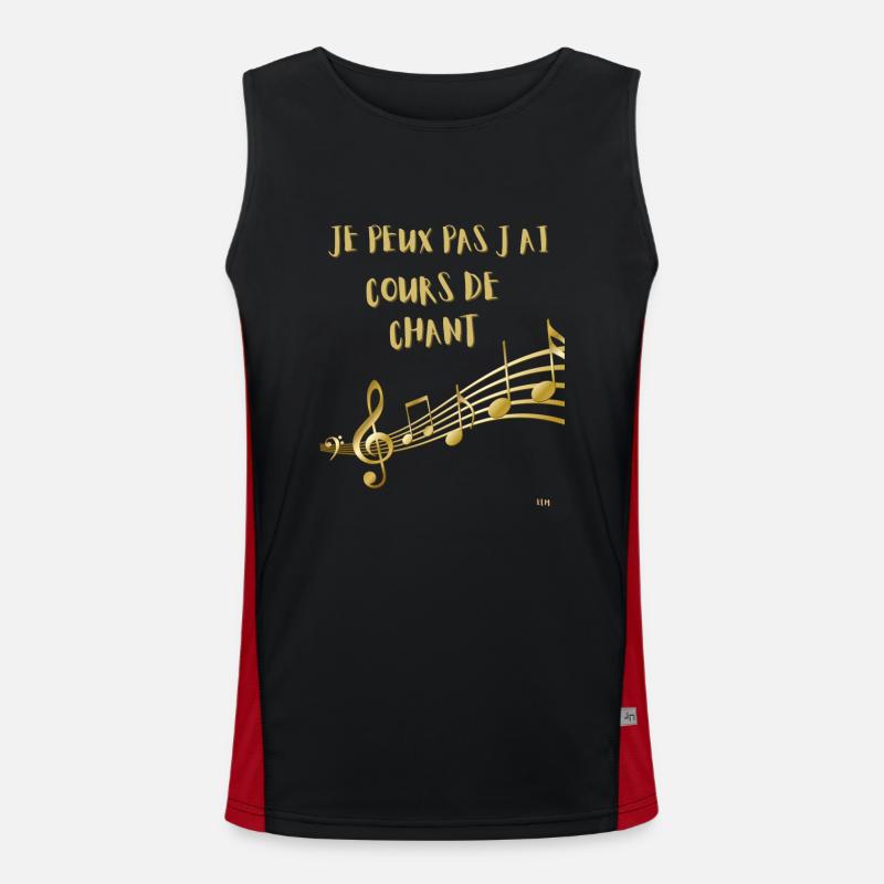 J'ai cours de chant Débardeur respirant contrasté Homme 