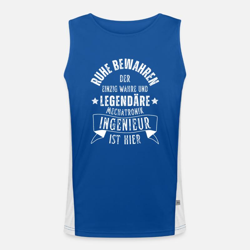 Legendärer Mechatronik Ingenieur ist hier Beruf Funktionelles Kontrast-Tank Top für Männer 