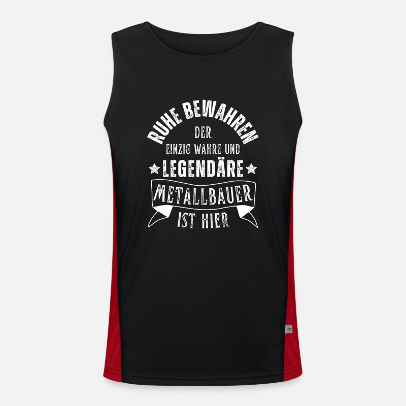 Legendärer Metallbauer Beruf Funktionelles Kontrast-Tank Top für Männer 