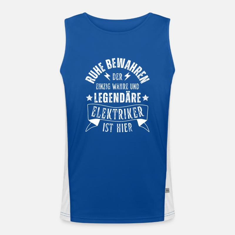 Legendärer Elektriker Beruf Elektroniker Funktionelles Kontrast-Tank Top für Männer 