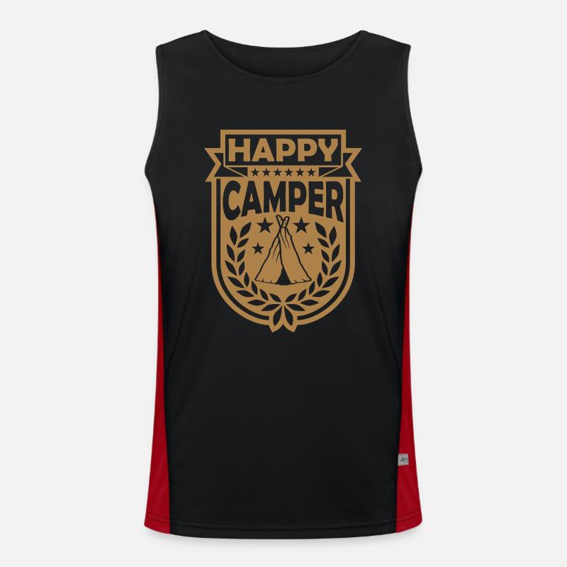 Logo de l’excursion Happy Camper Débardeur respirant contrasté Homme 