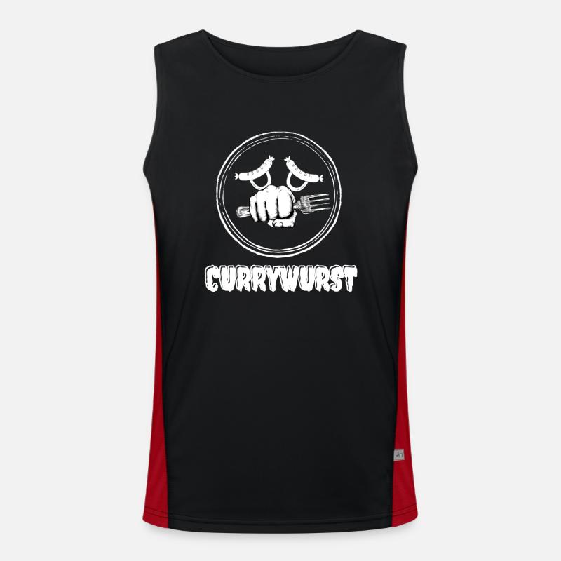 Currywurst Tag. Funktionelles Kontrast-Tank Top für Männer 