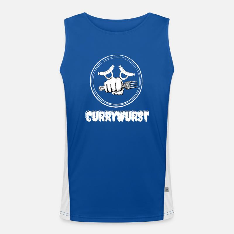Currywurst day. Men's Functional Contrast Tank Top 
