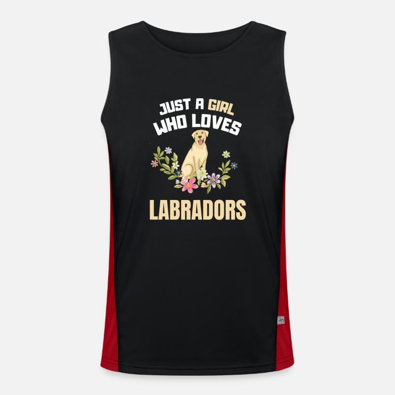 Propriétaire de chien Filles Fleurs Chiens Labrador Débardeur respirant contrasté Homme 