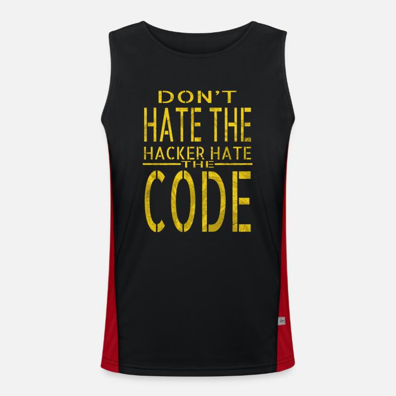 bday birthday present idea hack out hacking coder Men's Functional Contrast Tank Top 