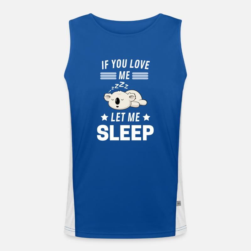Australien Zoo Tier Geschenk Schlafender Koala Funktionelles Kontrast-Tank Top für Männer 