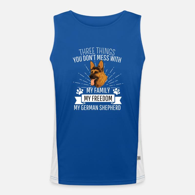 Dog Lover Dog Gift German Shepherd Men's Functional Contrast Tank Top 