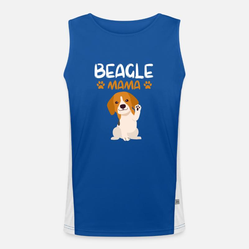 Beagle Mama Muttertag Geschenk Haustier Beagle Funktionelles Kontrast-Tank Top für Männer 