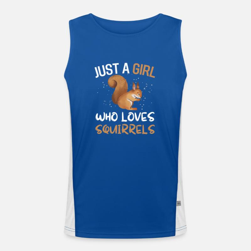 Nagetier Wald Tier Mädchen Geschenk Eichhörnchen Funktionelles Kontrast-Tank Top für Männer 
