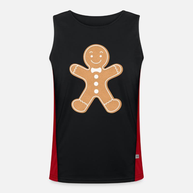 gingerbread man Men's Functional Contrast Tank Top 