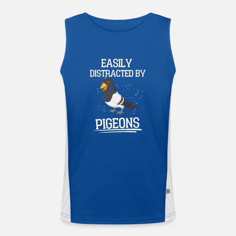Taubenzüchter Vogel Taubenrennen Geschenk Taube Funktionelles Kontrast-Tank Top für Männer 