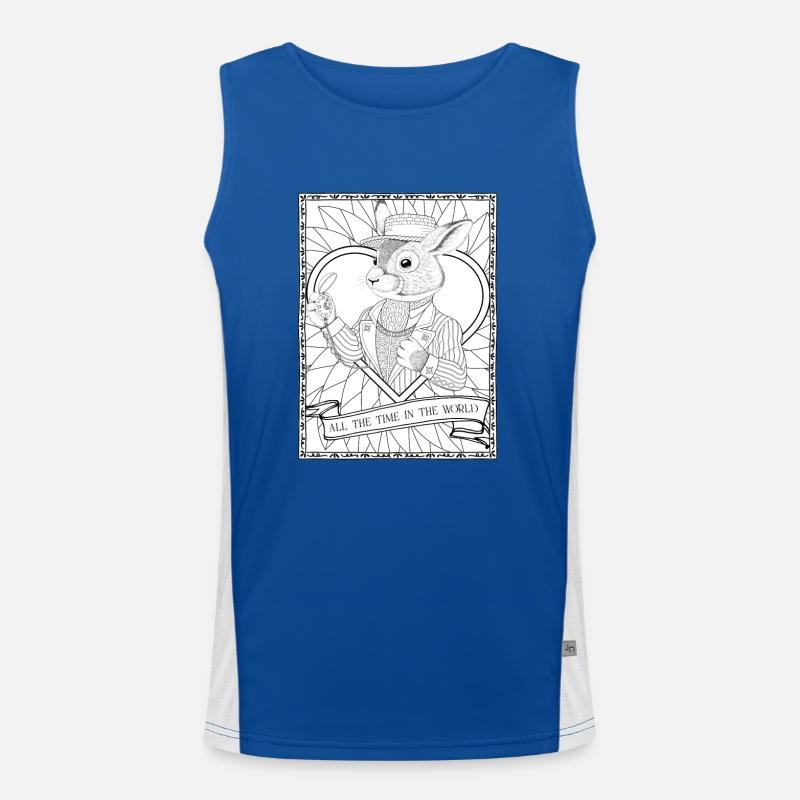 Magical Fantasy Rabbit & Timepiece Citation Débardeur respirant contrasté Homme 