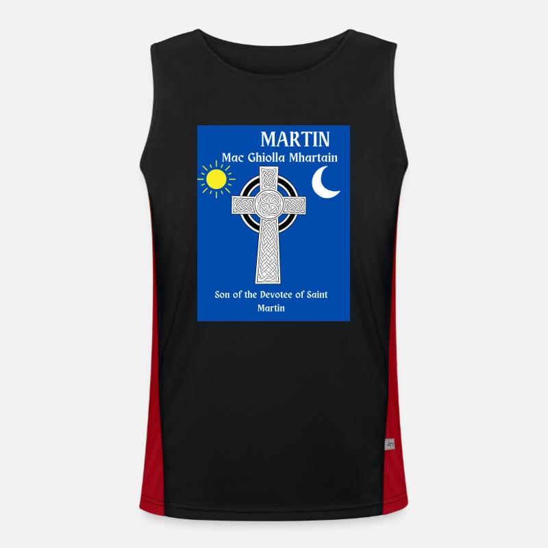 MARTIN SURNAME Men's Functional Contrast Tank Top 
