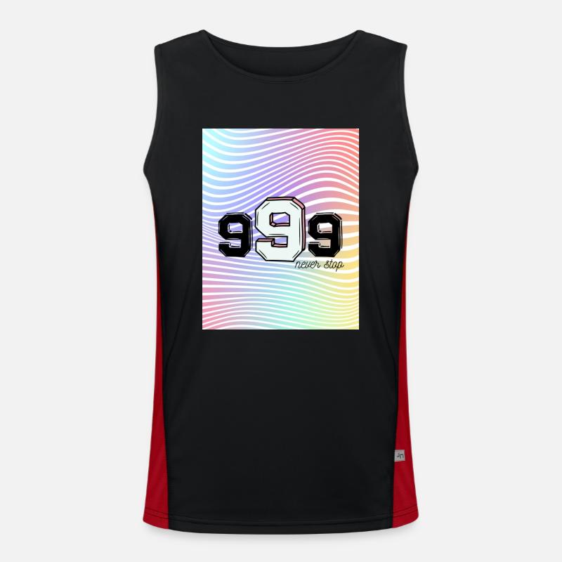 never stop Funktionelles Kontrast-Tank Top für Männer 