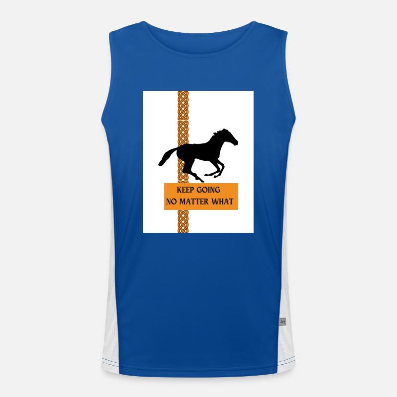 KEEP GOING NO MATTER WHAT Men's Functional Contrast Tank Top 