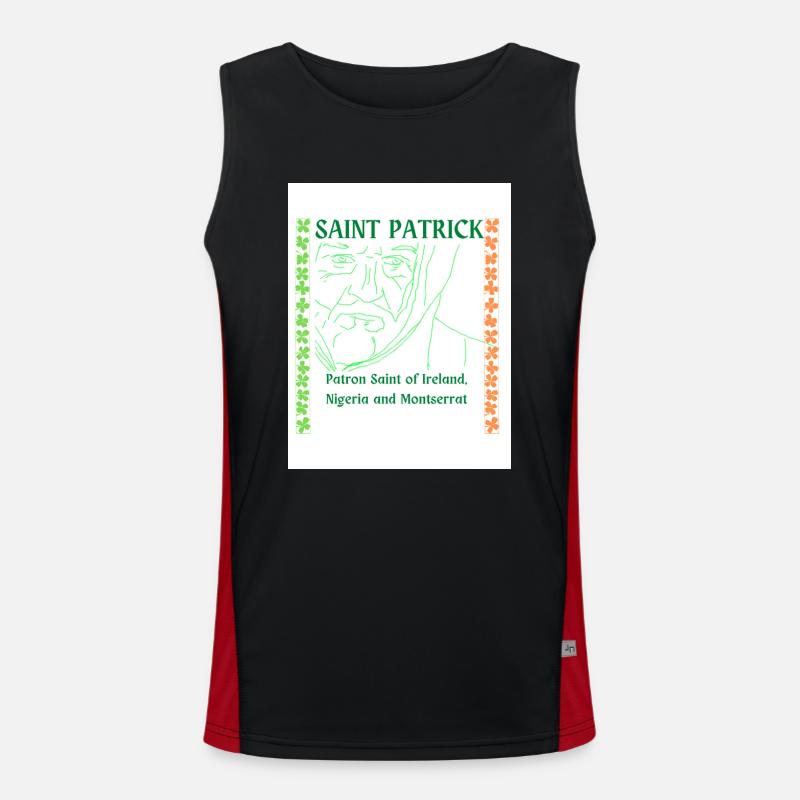 Sankt Patrick Funktionelles Kontrast-Tank Top für Männer 