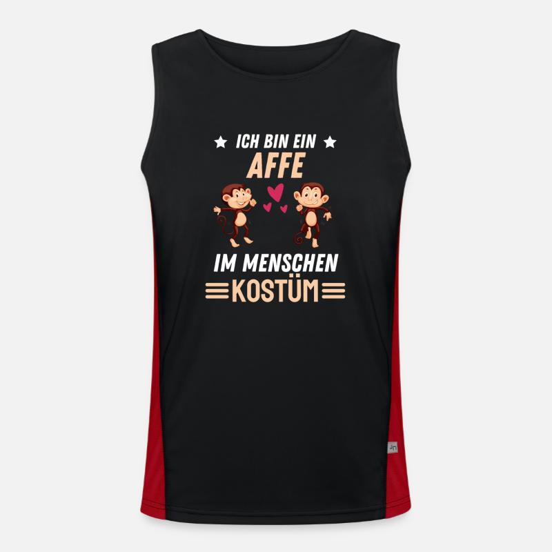 Affen Kostüm Party Schimpansen Geschenk Affe Funktionelles Kontrast-Tank Top für Männer 