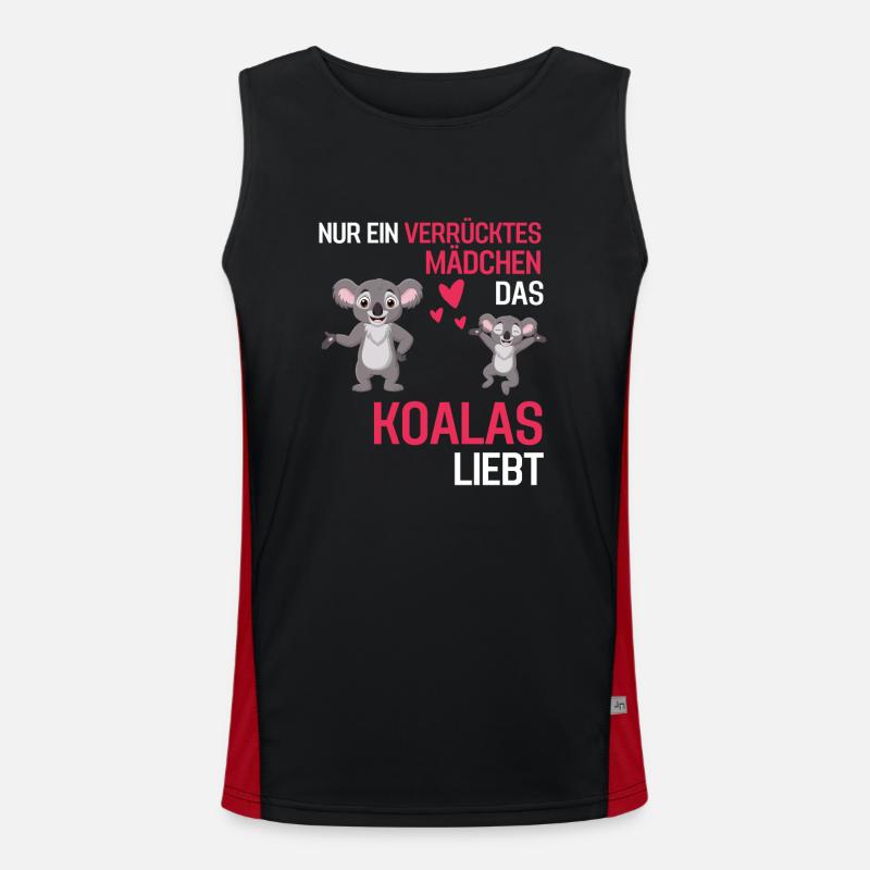 Koala Mädchen Australien Tier Geschenk Koala Funktionelles Kontrast-Tank Top für Männer 
