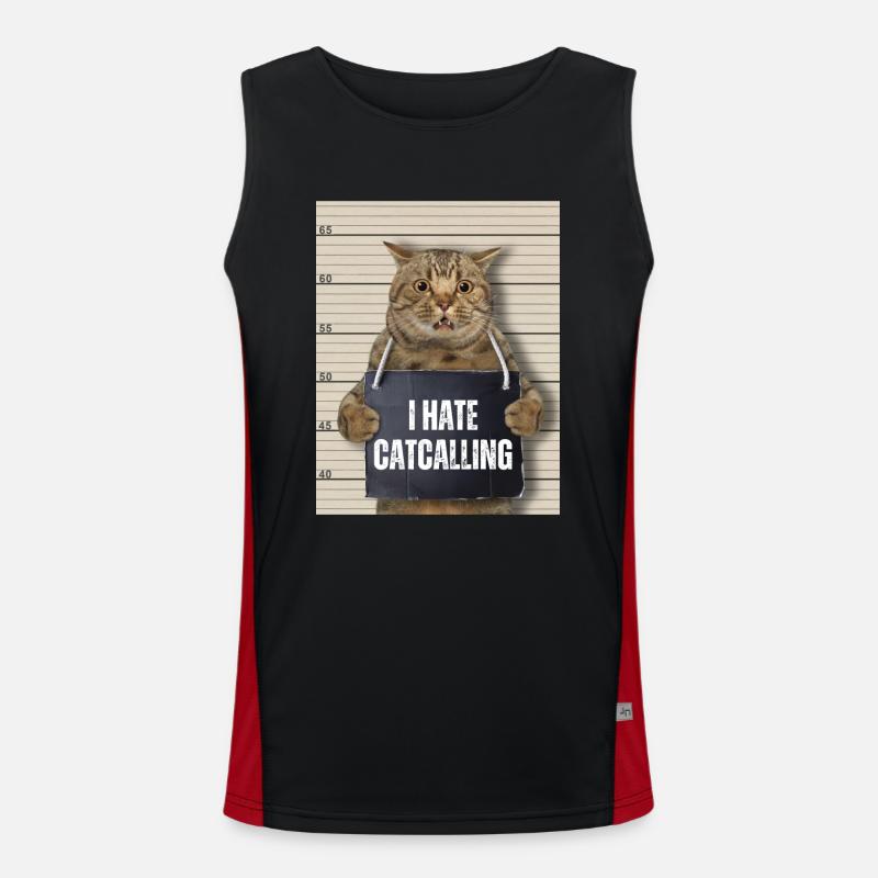 Ich hasse Catcalling Funktionelles Kontrast-Tank Top für Männer 