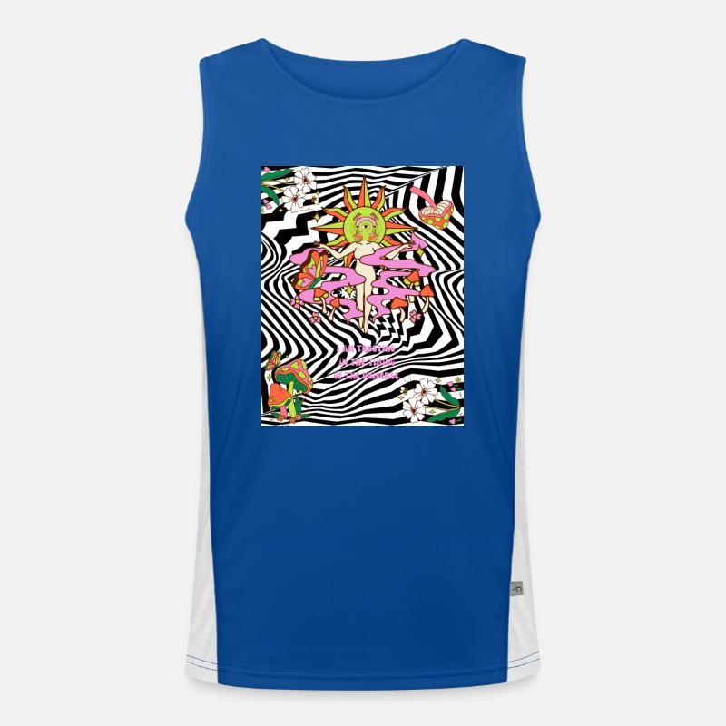Psychedelic trip Funktionelles Kontrast-Tank Top für Männer 