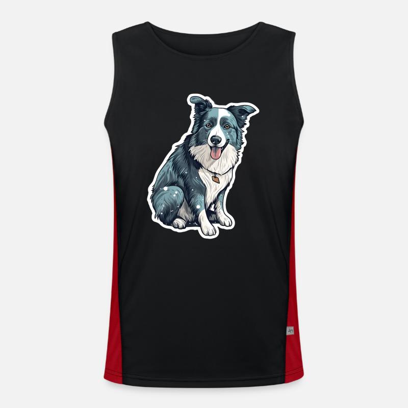 Design Border Collie N°2 Débardeur respirant contrasté Homme 