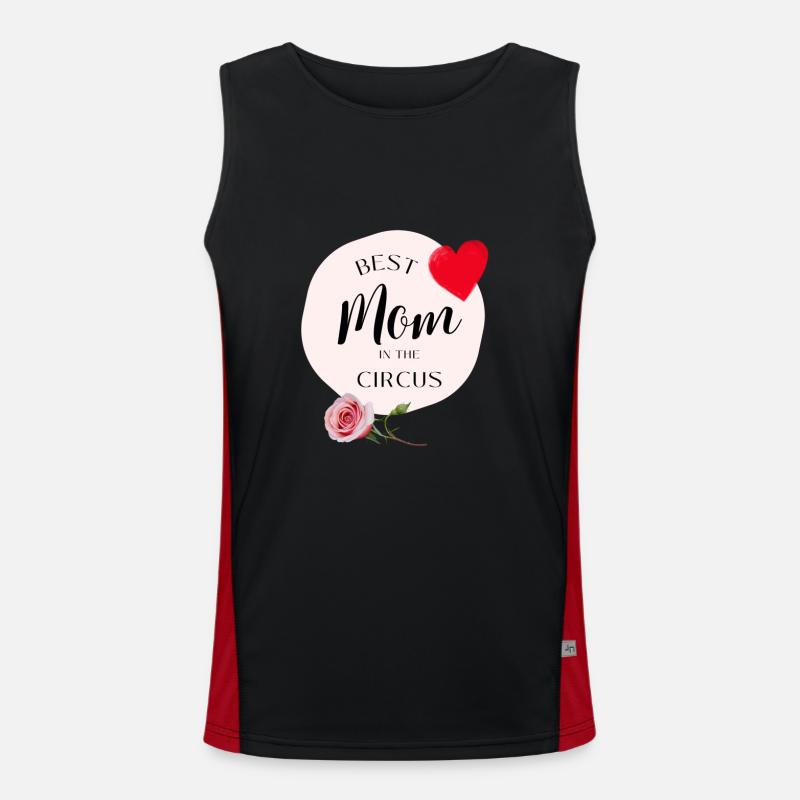 Beste Mutter im Zirkus Funktionelles Kontrast-Tank Top für Männer 