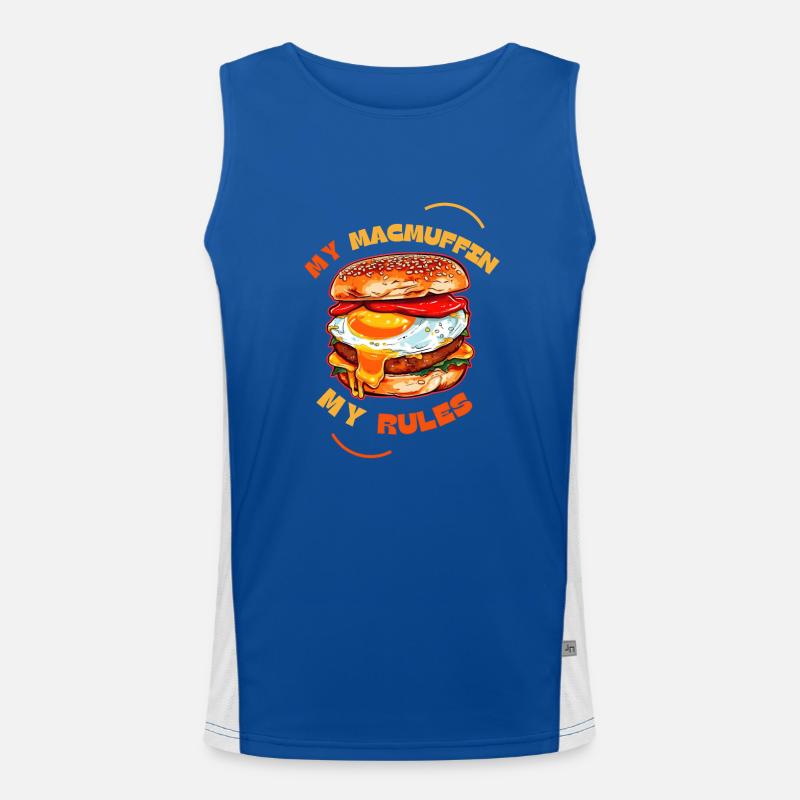 My McMuffin My Rules Men's Functional Contrast Tank Top 
