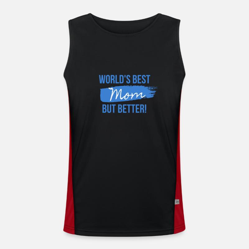 Die beste Mutter der Welt, aber besser! Funktionelles Kontrast-Tank Top für Männer 