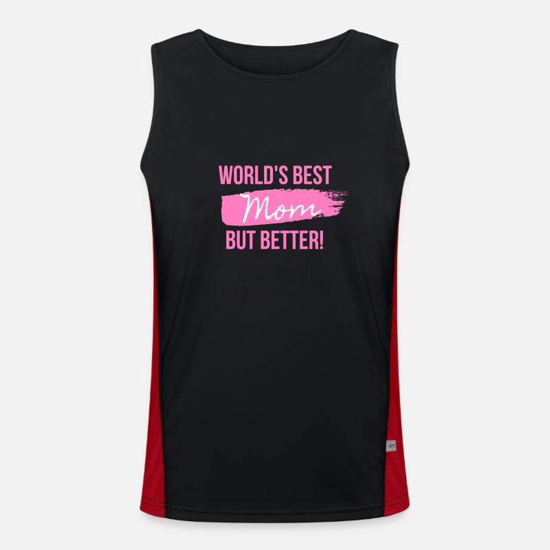 Die beste Mutter der Welt, aber besser! Funktionelles Kontrast-Tank Top für Männer 