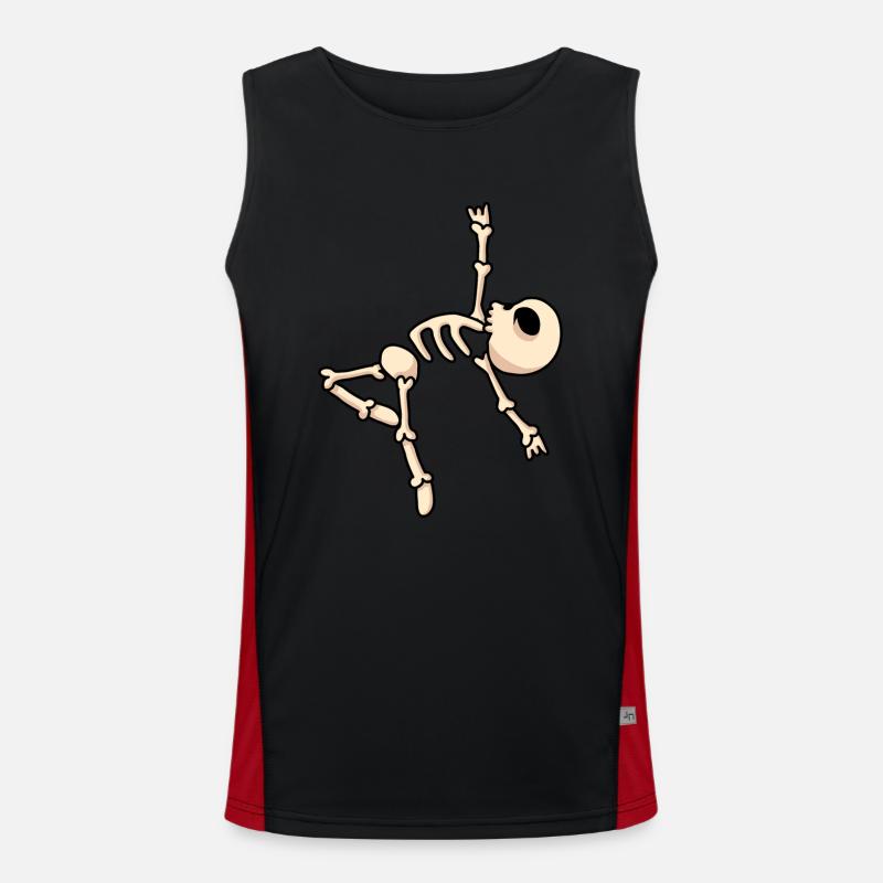 Dancer Skeleton Men's Functional Contrast Tank Top 