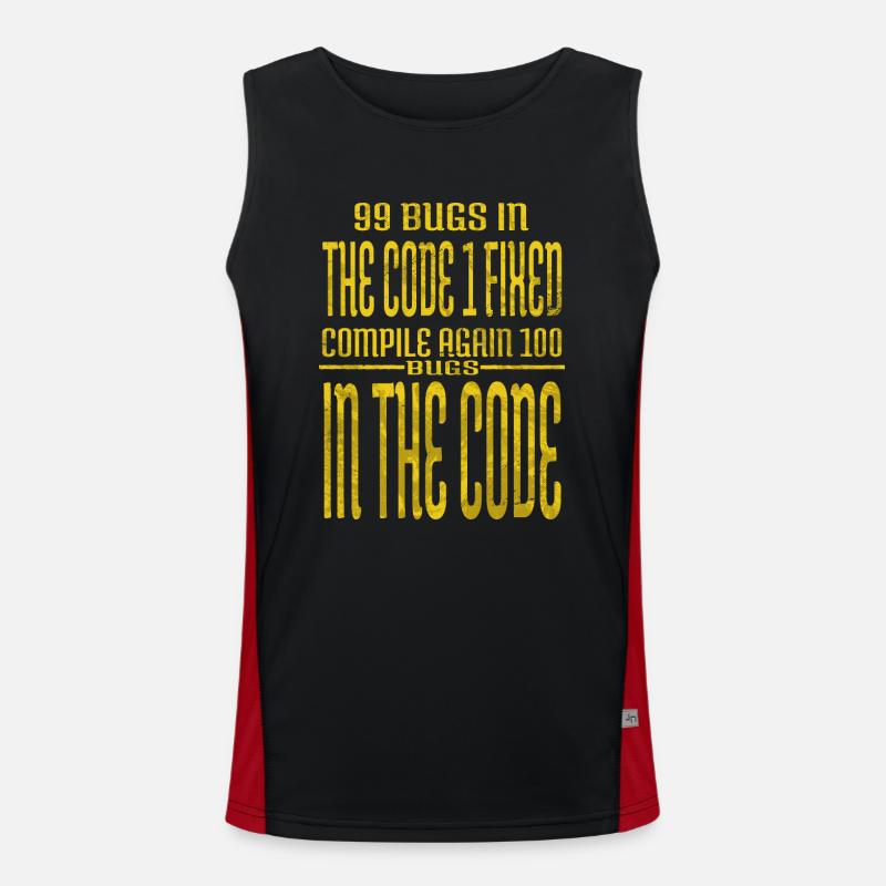 Programmation informatique développeur frontend présent Débardeur respirant contrasté Homme 