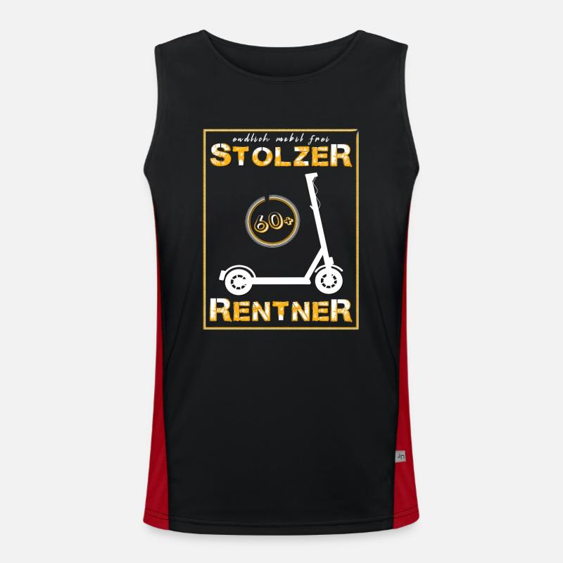 stolzer Rentner Scooter Funktionelles Kontrast-Tank Top für Männer 