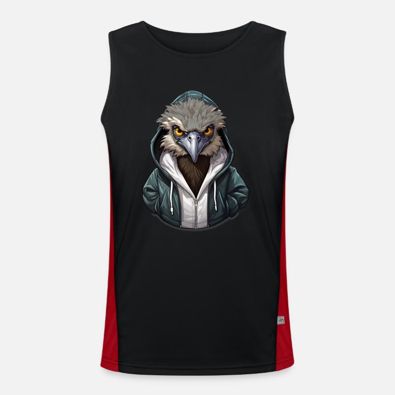 Cooler Emu in Freizeitkleidung Funktionelles Kontrast-Tank Top für Männer 