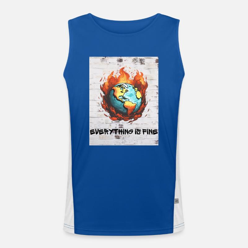 Planet Earth 🌎 - Everything is fine 2 Funktionelles Kontrast-Tank Top für Männer 
