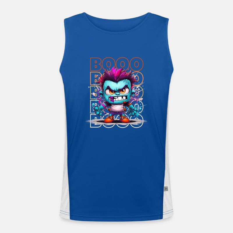 Chibi Bolt & Booo! Cousu géant Tee ! Débardeur respirant contrasté Homme 