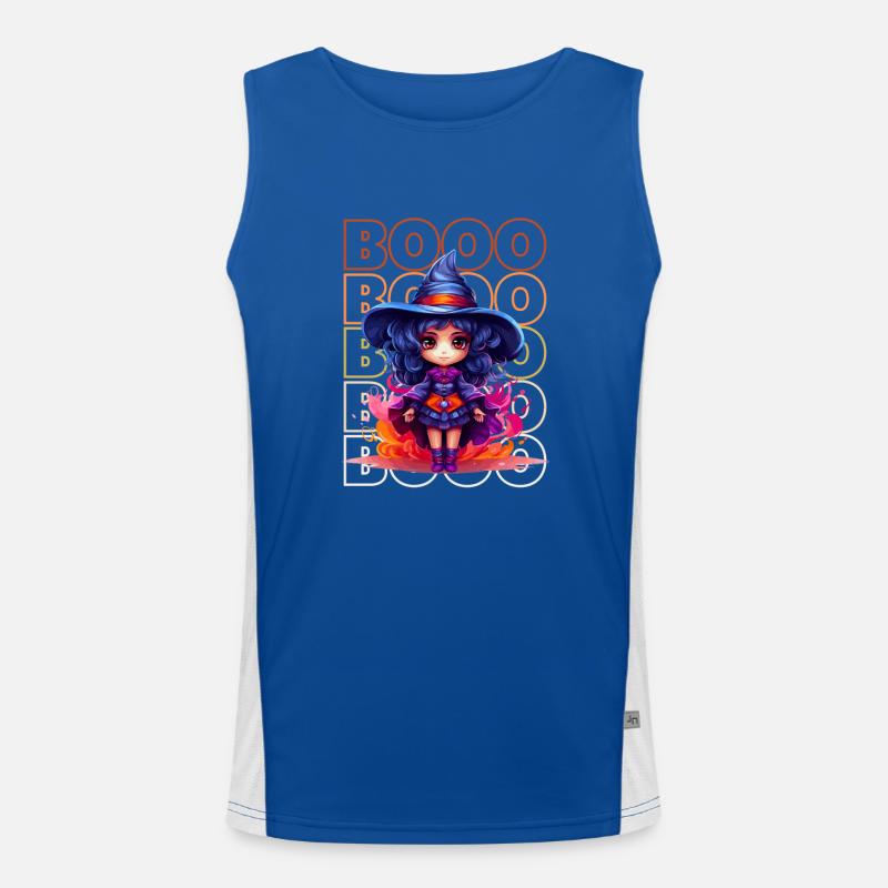 Chibi Brew & Booo! Adorable sorcière Tee ! Débardeur respirant contrasté Homme 