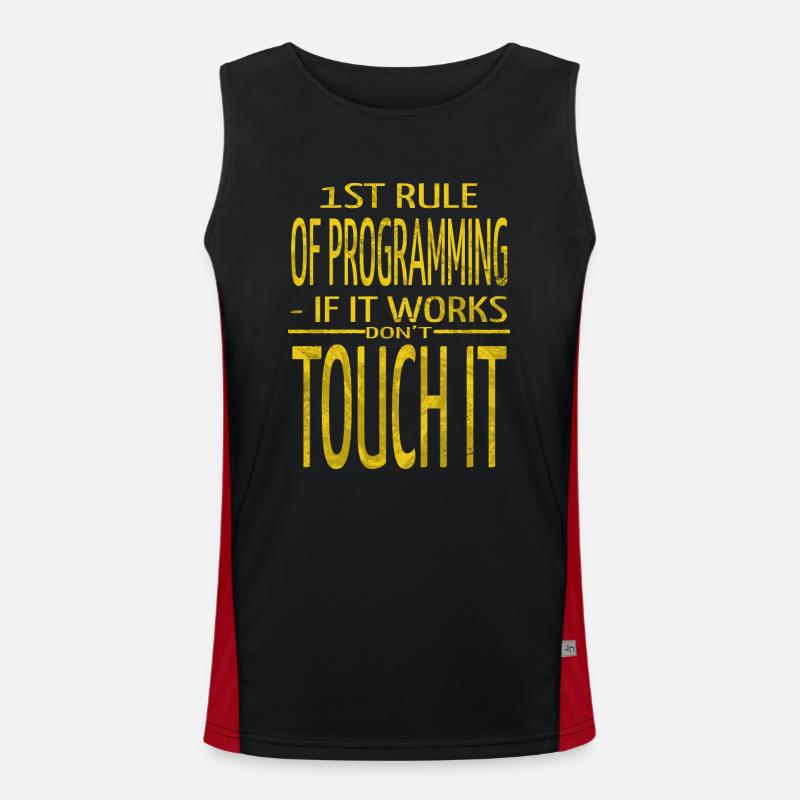 PC Computer Science Funny Sayings Cool Gift Jokes Men's Functional Contrast Tank Top 