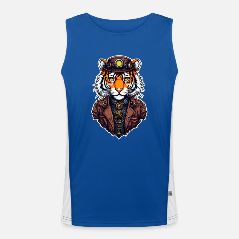 Tigre steampunk Débardeur respirant contrasté Homme 