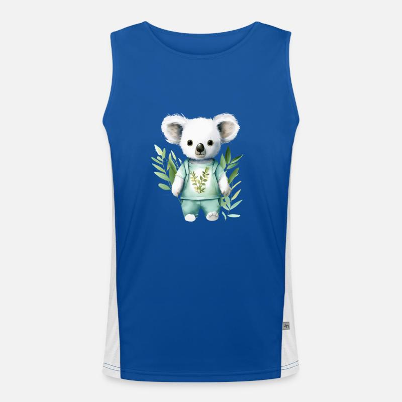 Eukalyptus-Träumer: Koala-T-Shirt Funktionelles Kontrast-Tank Top für Männer 