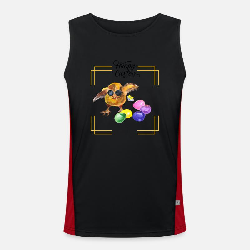 Happy Easter Men's Functional Contrast Tank Top 