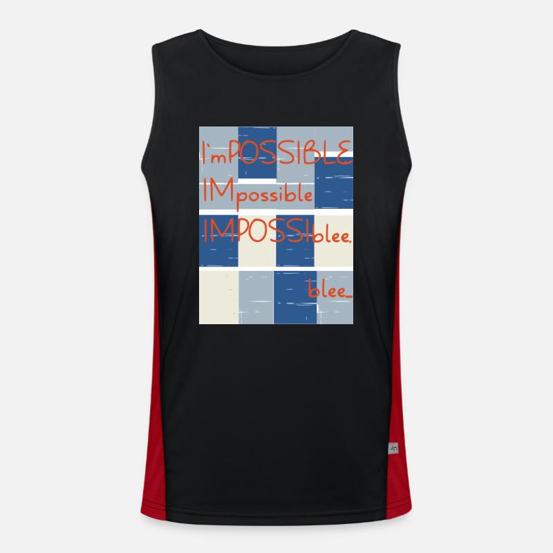 Impossible? No.. blee. Possible. Men's Functional Contrast Tank Top 